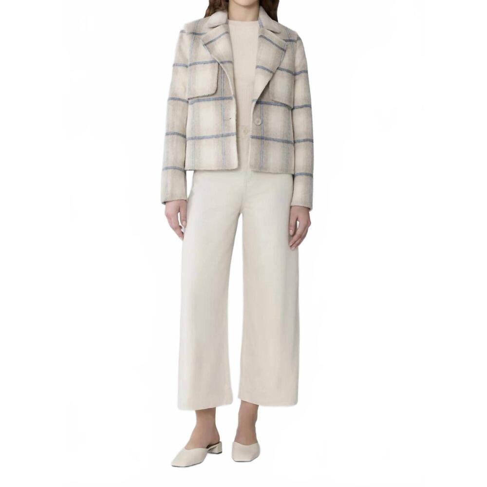 NEW SOIA&KYO selah plaid boxy blazer in poolside plaid